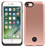 Чехол - аккумулятор для iPhone 7 золотисто-розовый цвет 3800 mAh